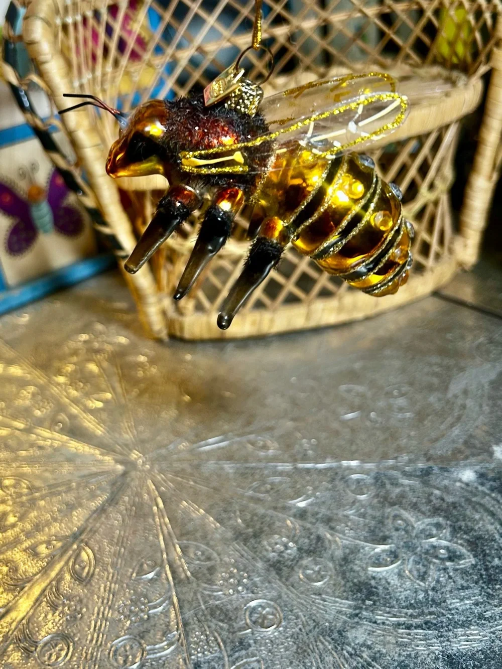 Used Kurt Adler Noble Gems Honey Bee Ornament